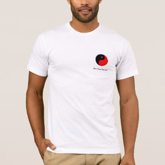 wit unisex t-shirt met tai chi symbool