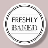 Wit | Vers gebakken broodbakkerij Ronde Sticker