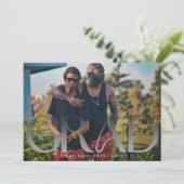 Wit Vervagen Afstudeerder Modern Photo Uni Aankondiging (Staand voorkant)