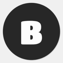 Wit vet initiaal op zwart