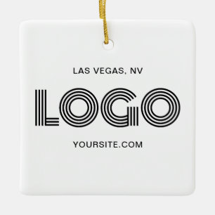 Wit vierkant modern logo keramisch ornament
