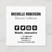 wit vierkant vierkante visitekaartje (Achterkant)