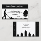 Wit Visitekaartje landschapslandschap van de Lawn  (Voorkant / Achterkant)