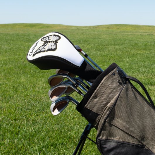 Wit Vlinder Ontwerp Golfheadcover (Insitu)