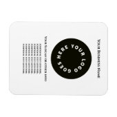 Wit voeg je eigen tekst en logo toe magneet (Horizontaal)