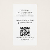 Wit voeg logo sociale media QR code visitekaartje  (Achterkant)