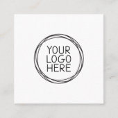Wit voeg Uw Logo Modern Vierkant Visitekaartje toe (Voorkant)