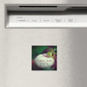 Wit Vrouwenschoen Orchidee Persoonlijke Trouwdag  Magneet (Insitu (Vaatwasser))