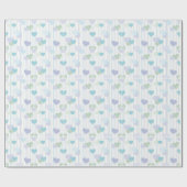 Wit vuurhart cadeaupapier (Vlak)