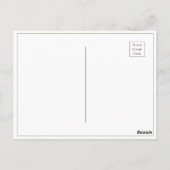 Wit Waterverf Budget Bedankkaart Postkaart (Achterkant)