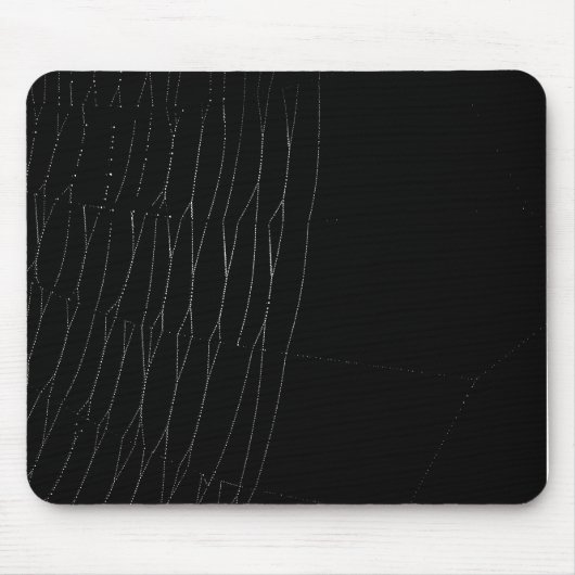 Wit Web met zwarte achtergrond Muismat (Voorkant)