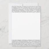 Wit wervelblad design patroon save the date (Achterkant)