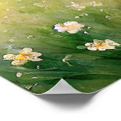 Wit wildbloembeemdschilderij -  poster (Hoek)
