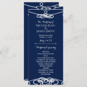 Wit & Wit  Elegant Huwelijksprogramma Programma (Voorkant / Achterkant)