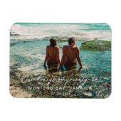 Wit-witbestemming van bruiloft Honeymoon Magneet (Horizontaal)