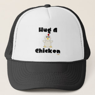 Wit-witkuikens met hug en kip trucker pet