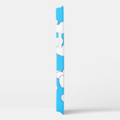 Wit-witten afspelen op prachtig blauw Case-Mate iPhone case (Achterkant / Rechts)