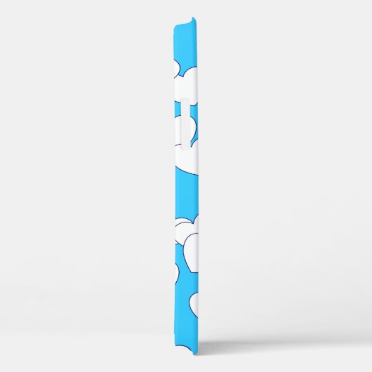 Wit-witten afspelen op prachtig blauw Case-Mate iPhone case (Achterkant / Rechts)