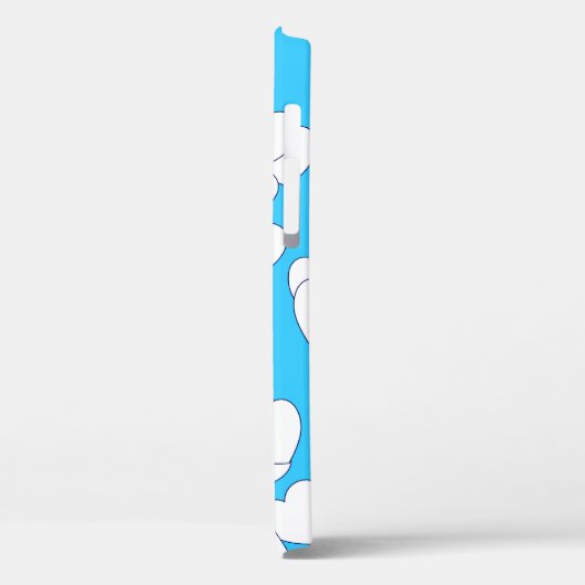 Wit-witten afspelen op prachtig blauw Case-Mate iPhone case (Achterkant / Links)