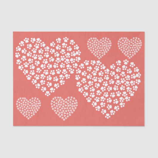 Wit-witverf van honden op papier met rood weefsel (Voorkant)