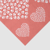 Wit-witverf van honden op papier met rood weefsel (Detail)