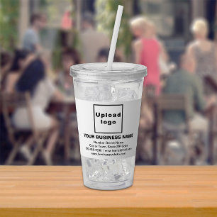Wit Zakelijk Merk op Acryl Tumbler Drinkbeker