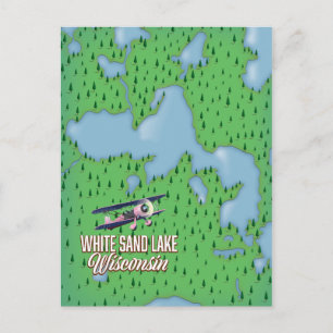 Wit zandmeer Wisconsin Briefkaart