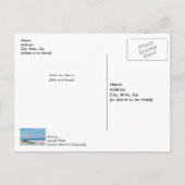 Wit Zandstrand Florida Kustlijn Beterschap Soon Briefkaart (Achterkant)