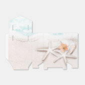 Wit Zandstrand Zeester Blauwe Oceaan Tropisch Bedankdoosjes (Uitgevouwen)