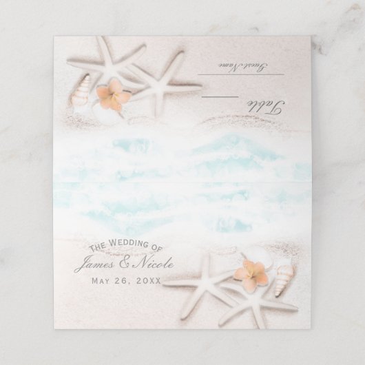 Wit Zandstrand Zeesterren Blauw Tropisch Zitplaats (Buitenkant ongevouwen)