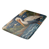  wit zee vogel zeemeeuw pelikaan badmat (Gekanteld)