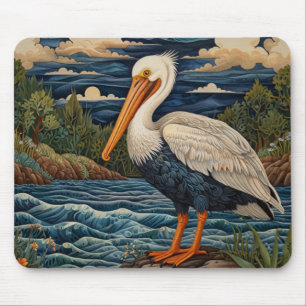 wit zee vogel zeemeeuw pelikaan muismat