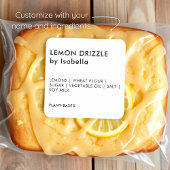 Wit | Zelfgemaakte cake Product ingrediënt labels