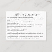 Wit Zilver Chunky Glitter Druppels Wimpers Afterca Visitekaartje (Achterkant)