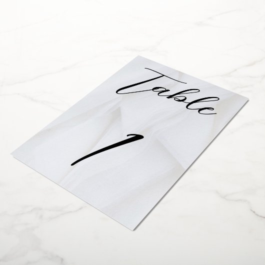 Wit/Zilver Folie Tafel Nr. 1 Folie Uitnodiging (Gedraaid)