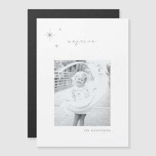 Wit & Zilver Radiant Verheug je op vakantie magnee Magnetische Uitnodiging