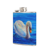 Wit-zwanenschilderij, watervogel, vogel heupfles (Links)