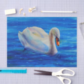 Wit-zwanenschilderij, watervogel, vogel tissuepapier (Craft)