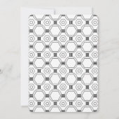 Wit & Zwart Art Deco bruiloft uitnodigingen (Achterkant)