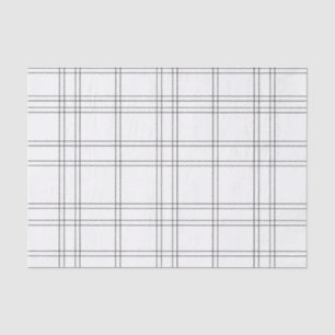 Wit & Zwart Chic Mode Geruit Patroon Print Tissuepapier