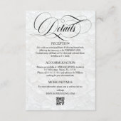 Wit & Zwart Classic Wedding Details Informatiekaartje (Voorkant)