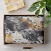 Wit Zwart Crème Luipaard Dier Bloem Verjaardag Tissuepapier (Geschenk)