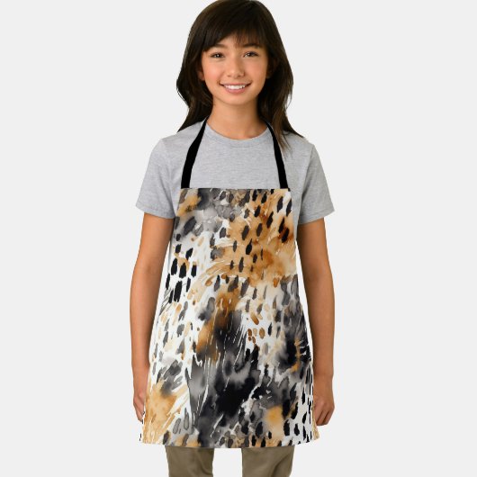 Wit Zwart Crème Luipaard Dier Schort (Insitu)