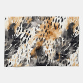 Wit Zwart Crème Luipaard Dier   Theedoek (Horizontaal)