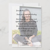 Wit & Zwart Dank u 2 Foto Afstuderen Kaart (Achterkant)