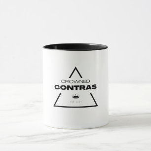 Wit zwart geometrisch prisma gekroonde contra's Mo Mok