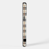 Wit Zwart Grijs Rood Geruit iPhone Hoesje (Rechterkant)