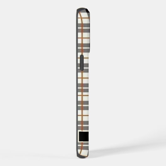  Wit Zwart Grijs Rood Geruit iPhone Hoesje (Rechterkant)