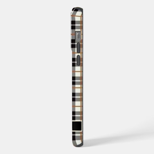  Wit Zwart Grijs Rood Geruit iPhone Hoesje (Linkerkant)