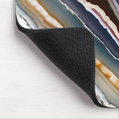 Wit Zwart Lila Blauw Terracotta Agaat Geode Muismat (Hoek)